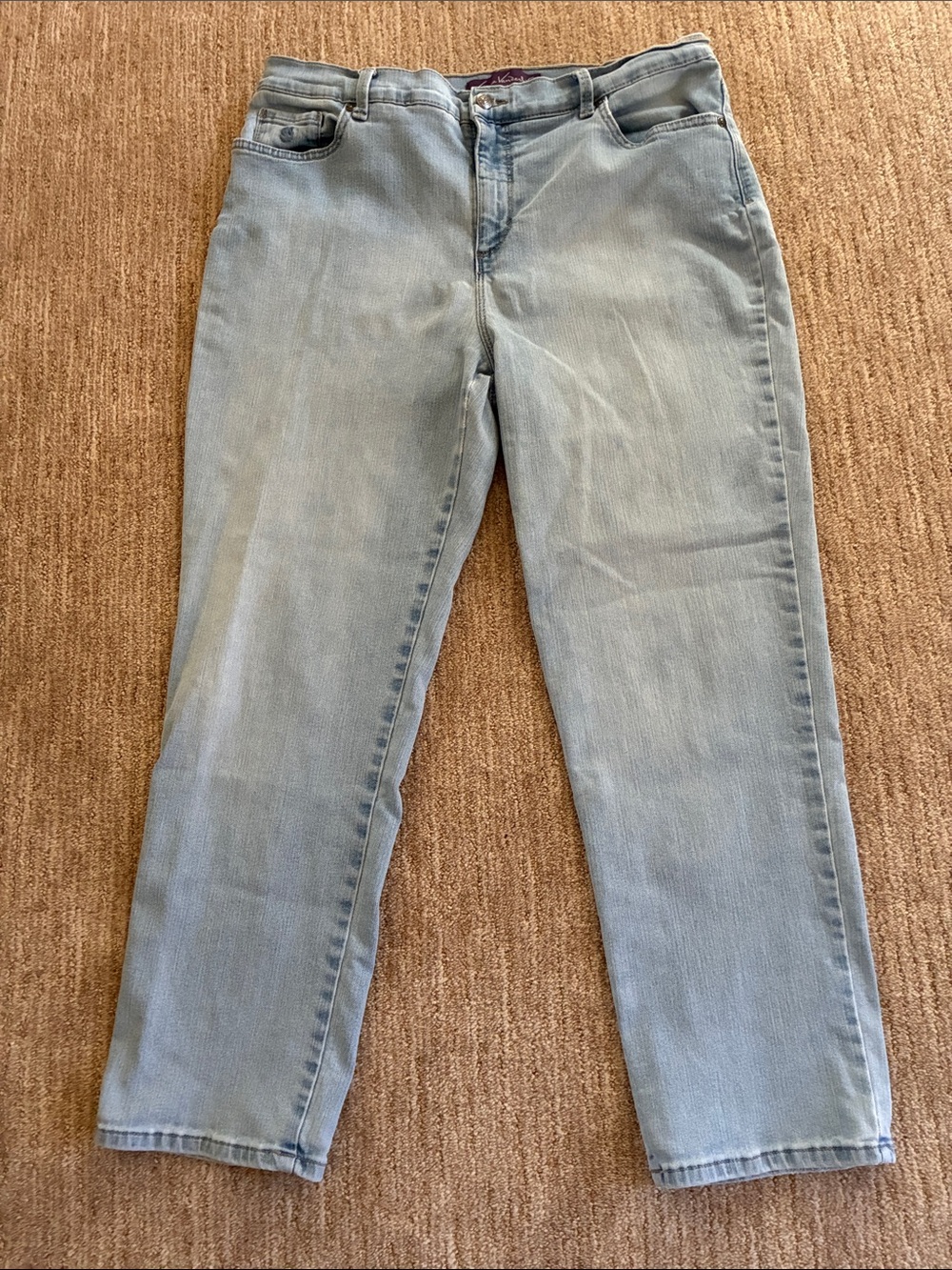 Gloria Vanderbilt Light Blue Straight-Leg Midrise Jeans Size 16 Short